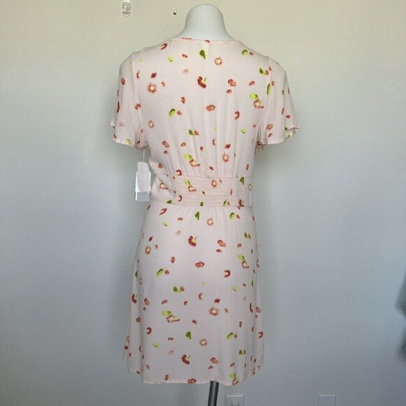 Nordstrom BP Floral Dress pink SMALL short sleeves Bohemian NEW - Picture 7 of 13